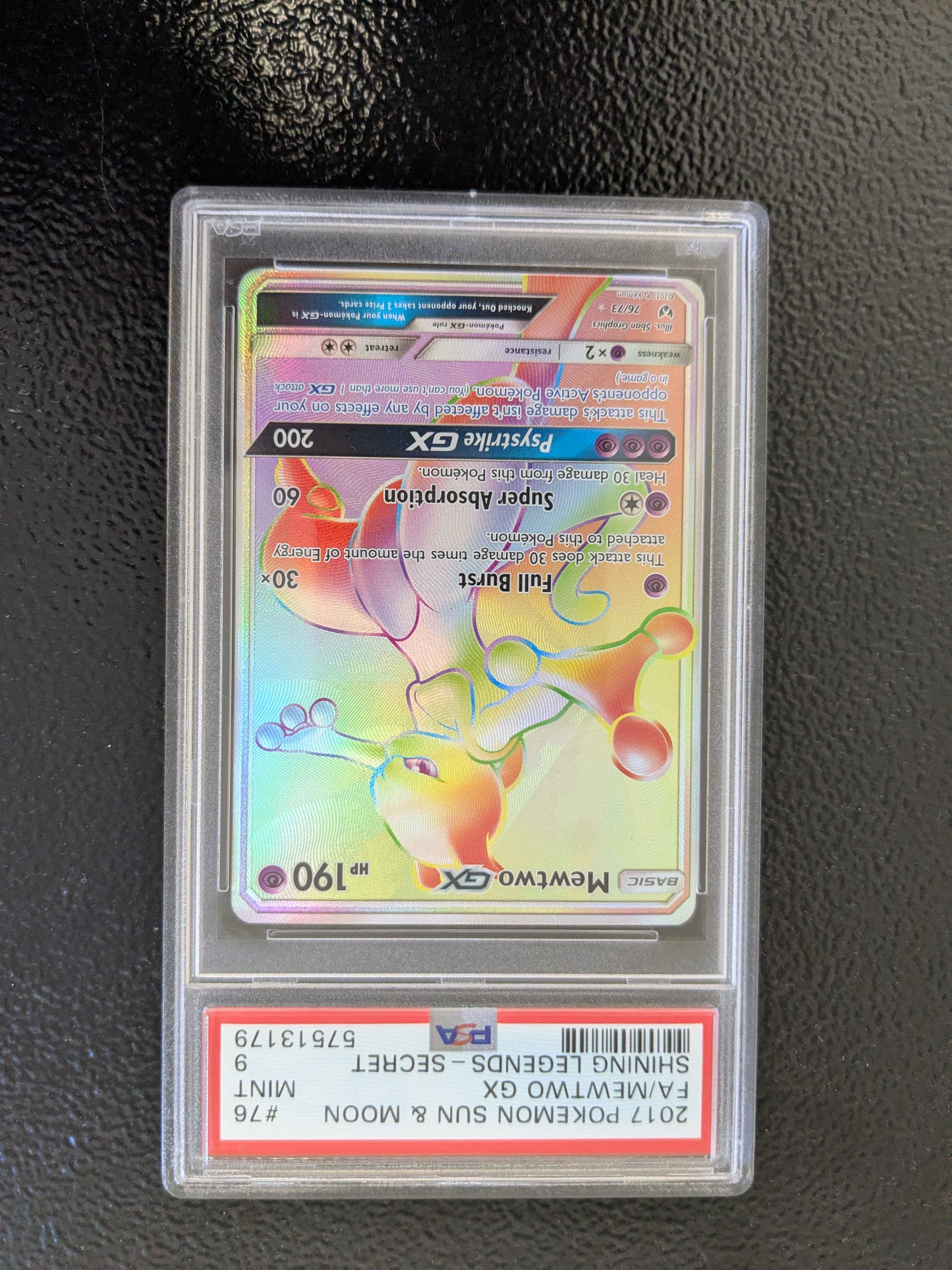 Mewtwo GX - Shining Legends - Secret - PSA 9 MINT