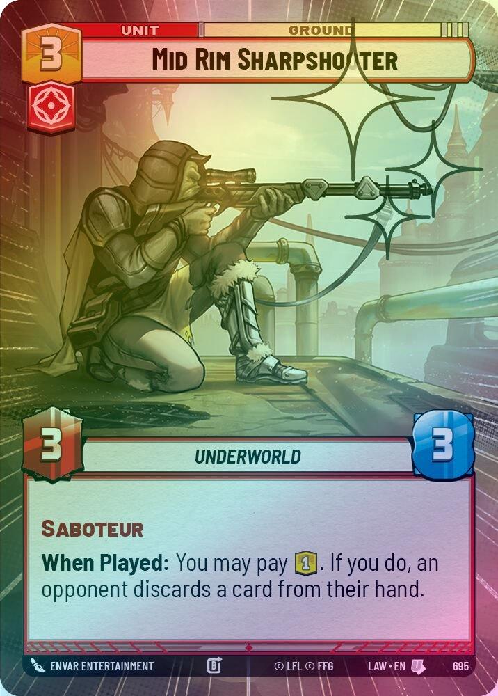 Mid Rim Sharpshooter (Hyperspace Foil) - 695 - Uncommon (Foil)