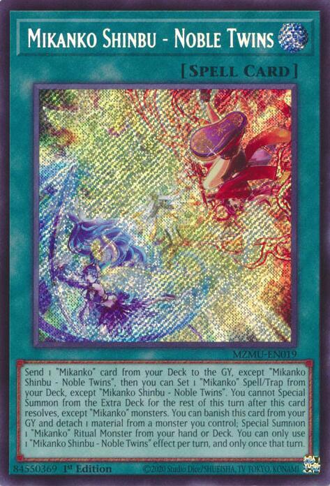 Mikanko Shinbu - Noble Twins - MZMU-EN019 - Secret Rare - 1st Edition