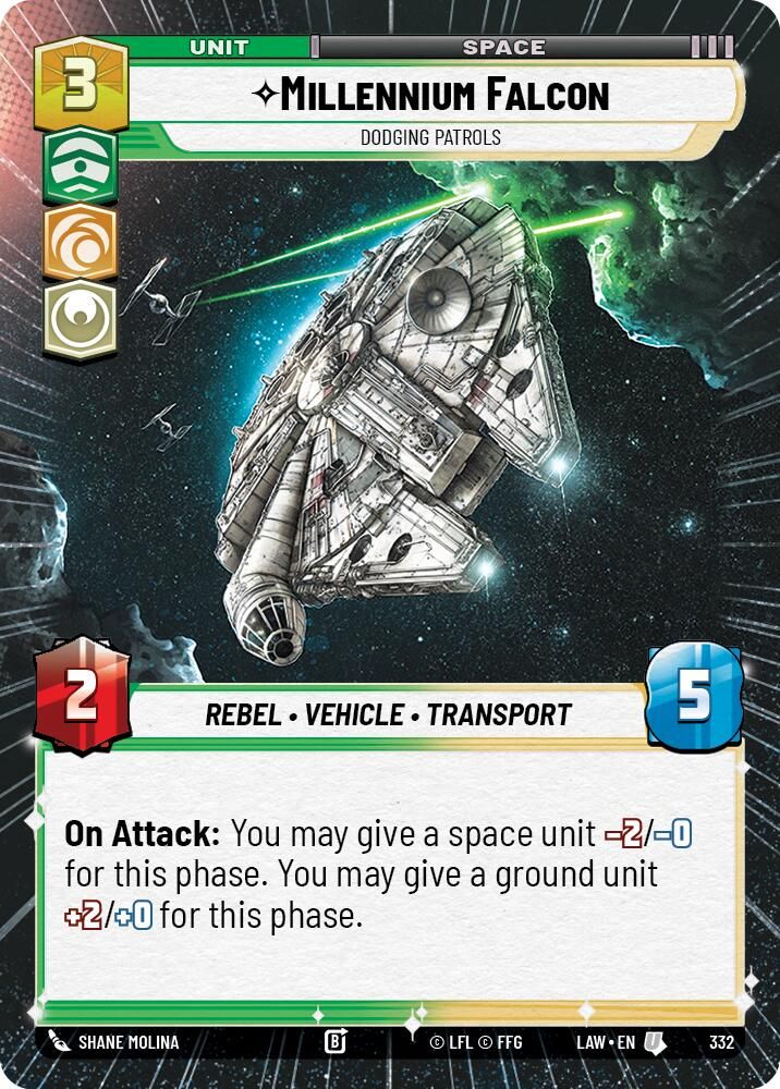 Millennium Falcon - Dodgin Patrols (Hyperspace) - 332 - Uncommon