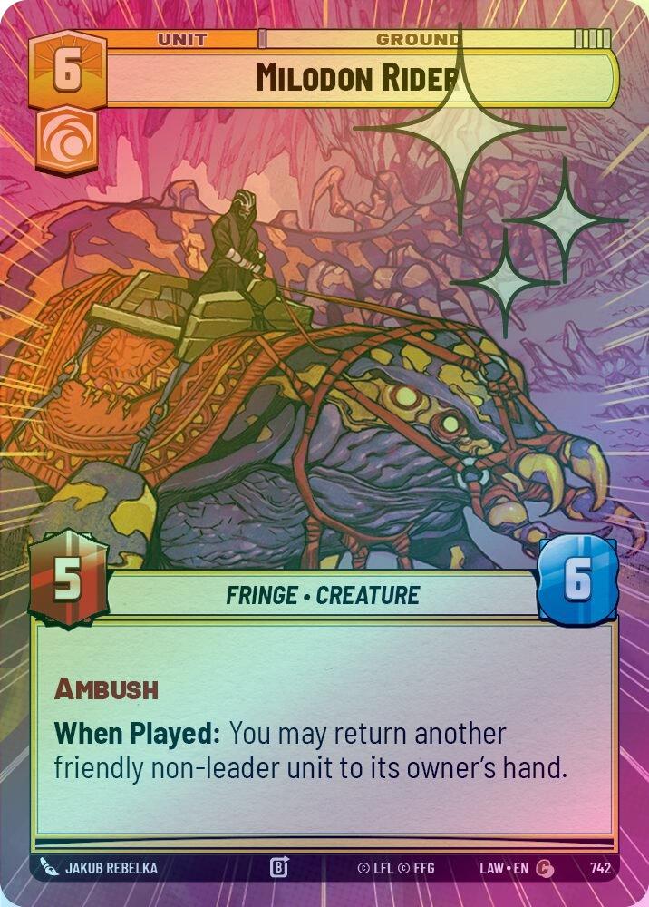 Milodon Rider (Hyperspace Foil) - 742 - Common (Foil)