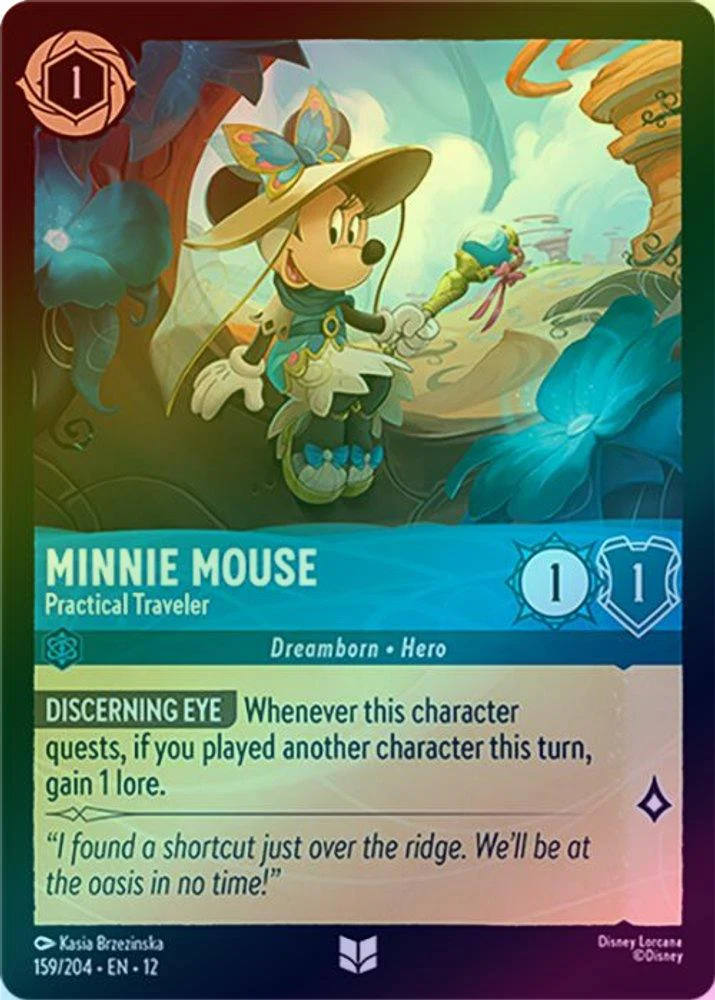 Minnie Mouse (Practical Traveler) - 159/204 - Uncommon (Foil)
