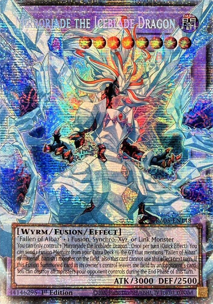 Mirrorjade the Iceblade Dragon (Overframe) - RA05-EN148 - Starlight Rare - 1st Edition
