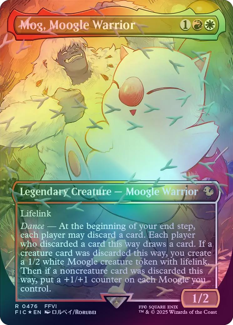 Mog, Moogle Warrior - Borderless (Chocobo Track Foil) (FIC)