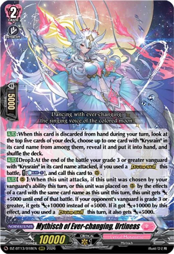 Mythisch of Ever-changing, Urtineas - DZ-BT13/018EN - Triple Rare