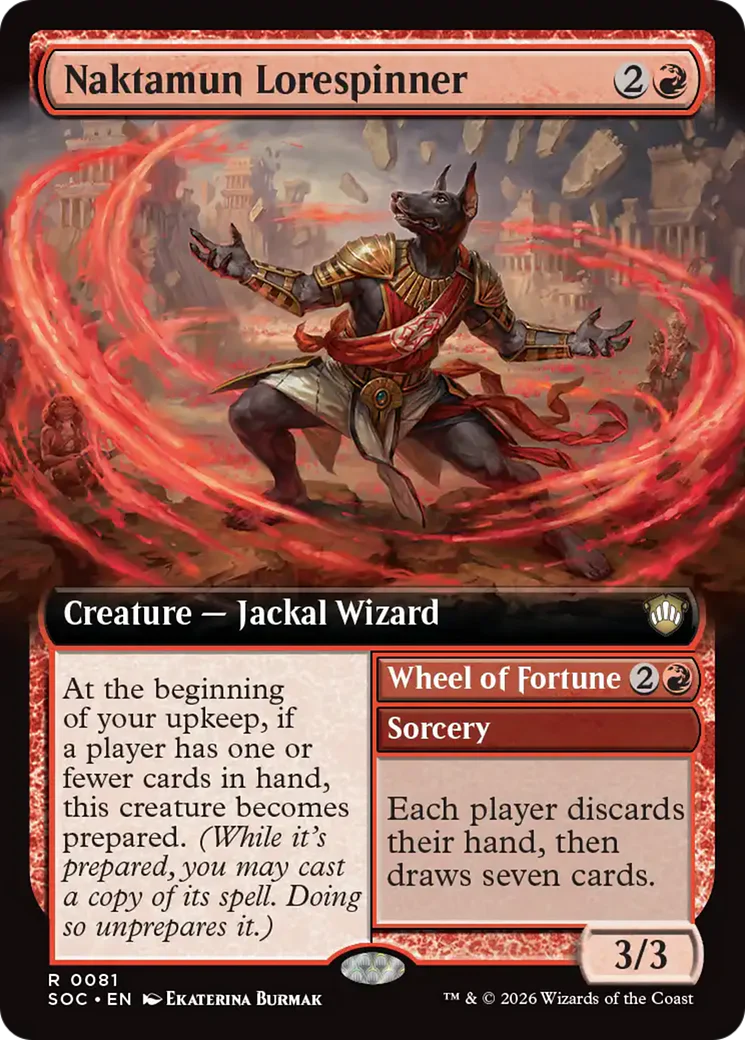 Naktamun Lorespinner // Wheel of Fortune - Extended Art (SOC)