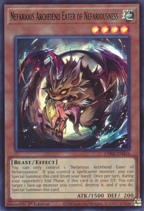 Nefarious Archfiend Eater of Nefariousness - CH02-EN016 - Ultra Rare - 1st Edition