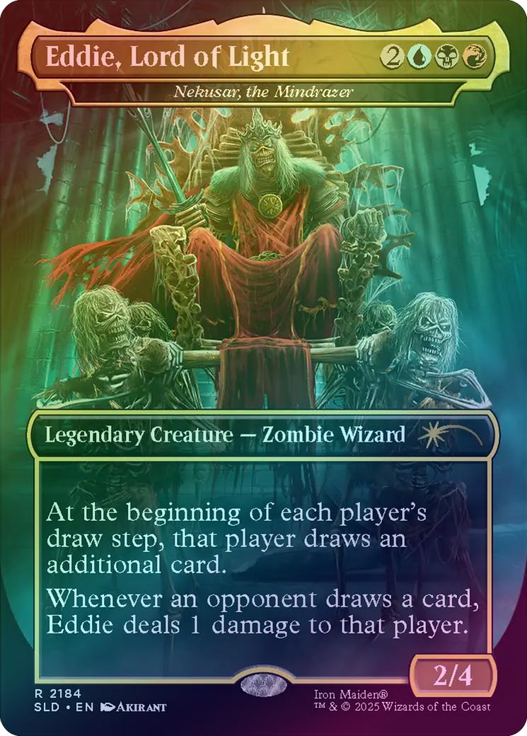 Eddie, Lord of Light // Nekusar, the Mindrazer - IRON MAIDEN: Eddie Unchained (Rainbow Foil) (SLD)