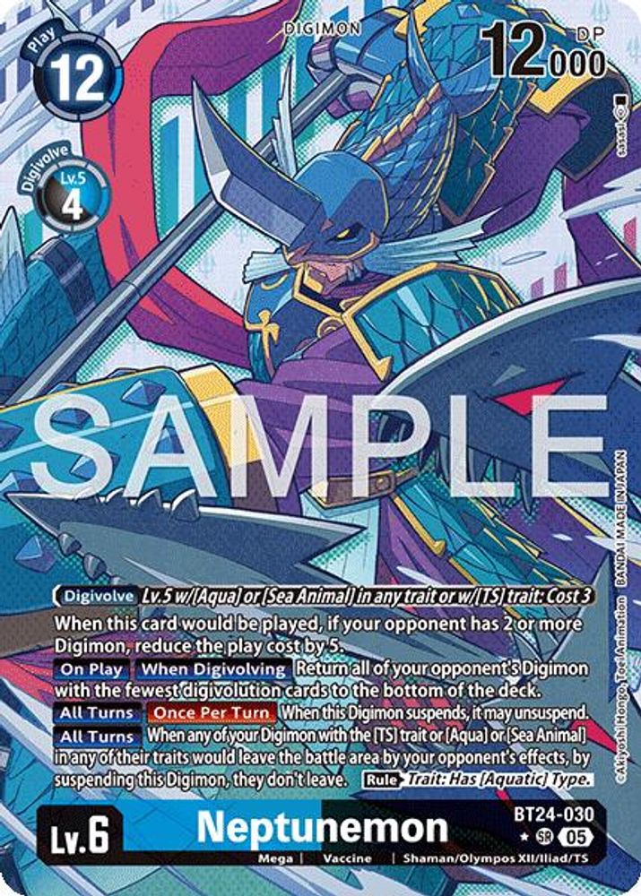 Neptunemon (Alternate Art) - BT24-030 - Super Rare