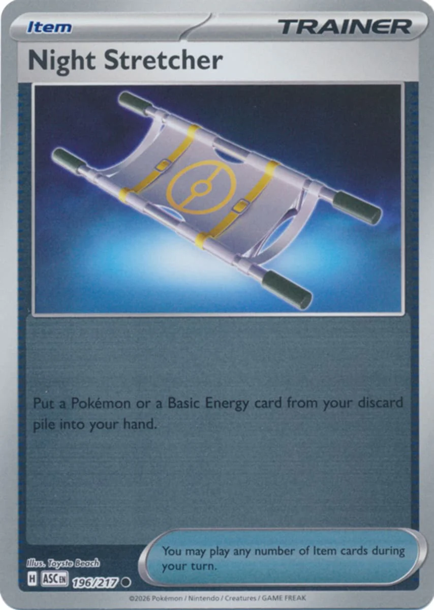 Night Stretcher - 196/217 - Common - Reverse Holo