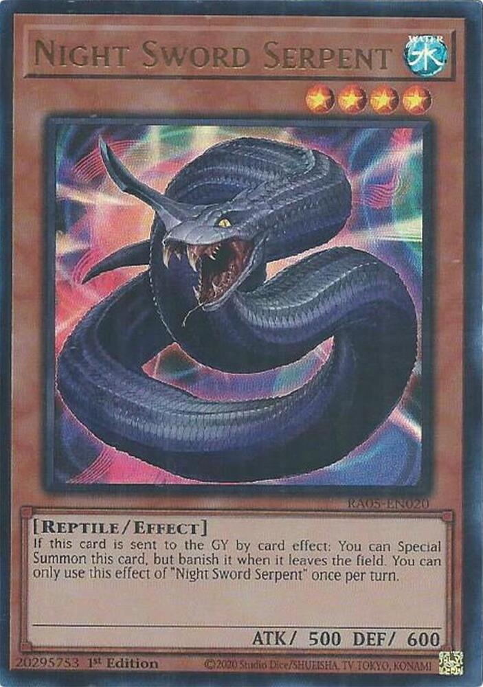 Night Sword Serpent (Ultra Rare) - RA05-EN020 - Ultra Rare - 1st Edition