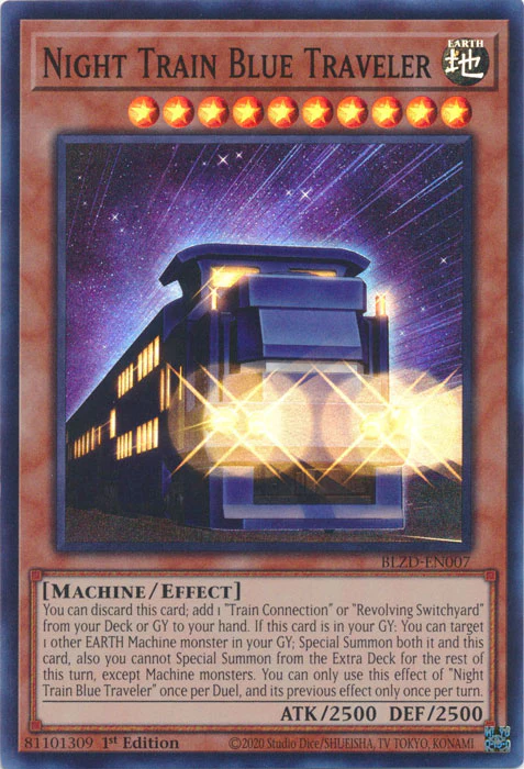 Night Train Blue Traveler - BLZD-EN007 - Super Rare - 1st Edition