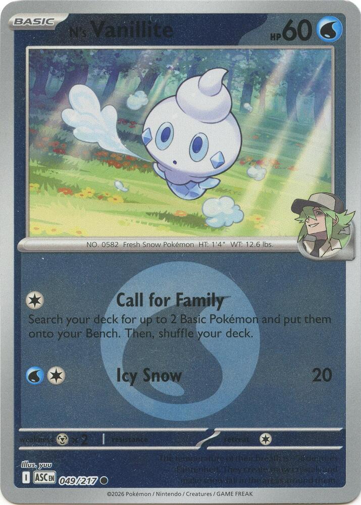 N's Vanillite (Energy Symbol Pattern) - 049/217 - Common