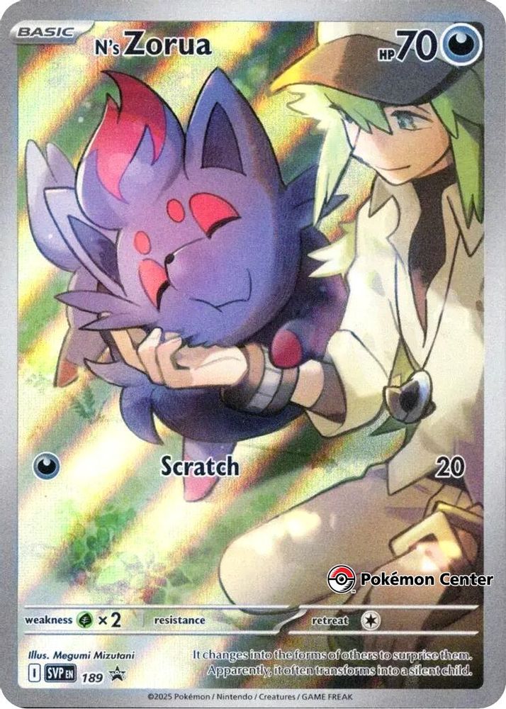 N's Zorua (Pokemon Center Exclusive) - SVP189 - Illustration Rare Promo