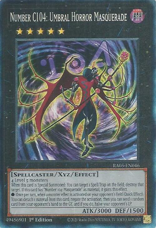 Number C104: Umbral Horror Masquerade (PCR) - RA05-EN046 - Prismatic Collector's Rare - 1st Edition