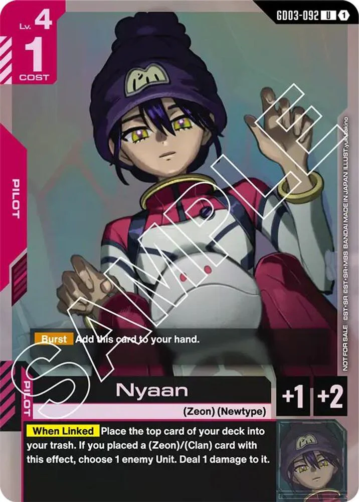 Nyaan (Store Tournament Participant Pack 03) - GD03-092 - Uncommon