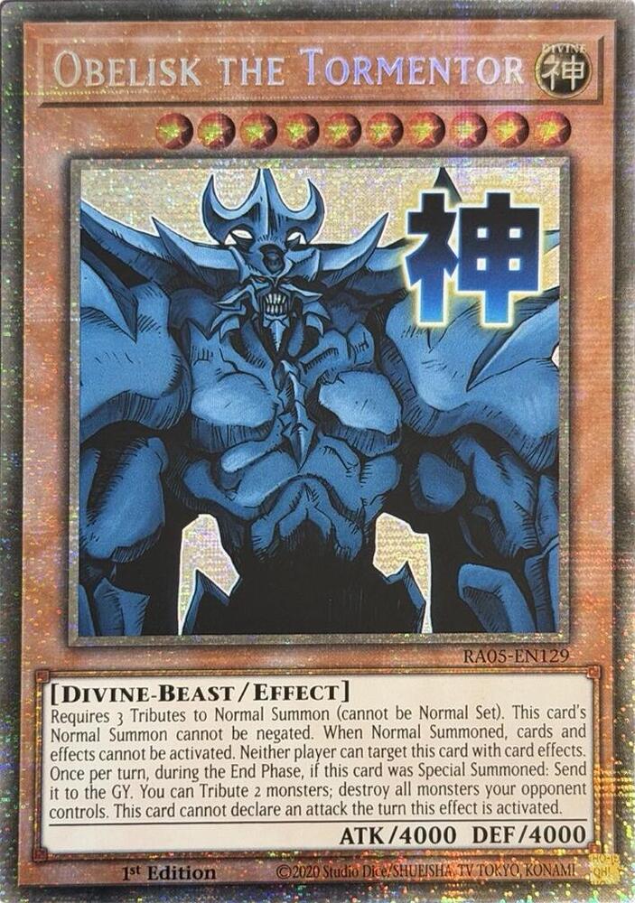 Obelisk the Tormentor - RA05-EN129 - Starlight Rare - 1st Edition