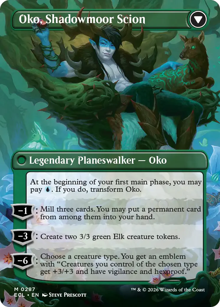 Oko, Lorwyn Liege // Oko, Shadowmoor Scion - Borderless (ECL) - Image 2