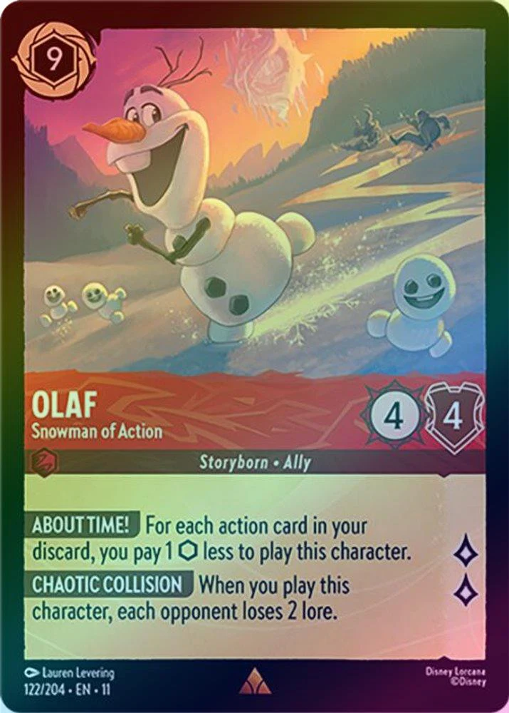 Olaf (Snowman of Action) - 122/204 - Rare (Foil)