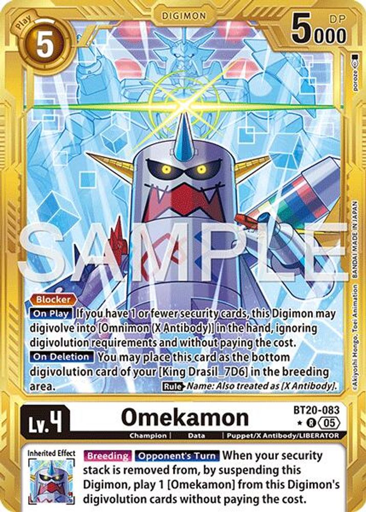 Omekamon - BT20-083 (Gold Border) - BT20-083 - Rare