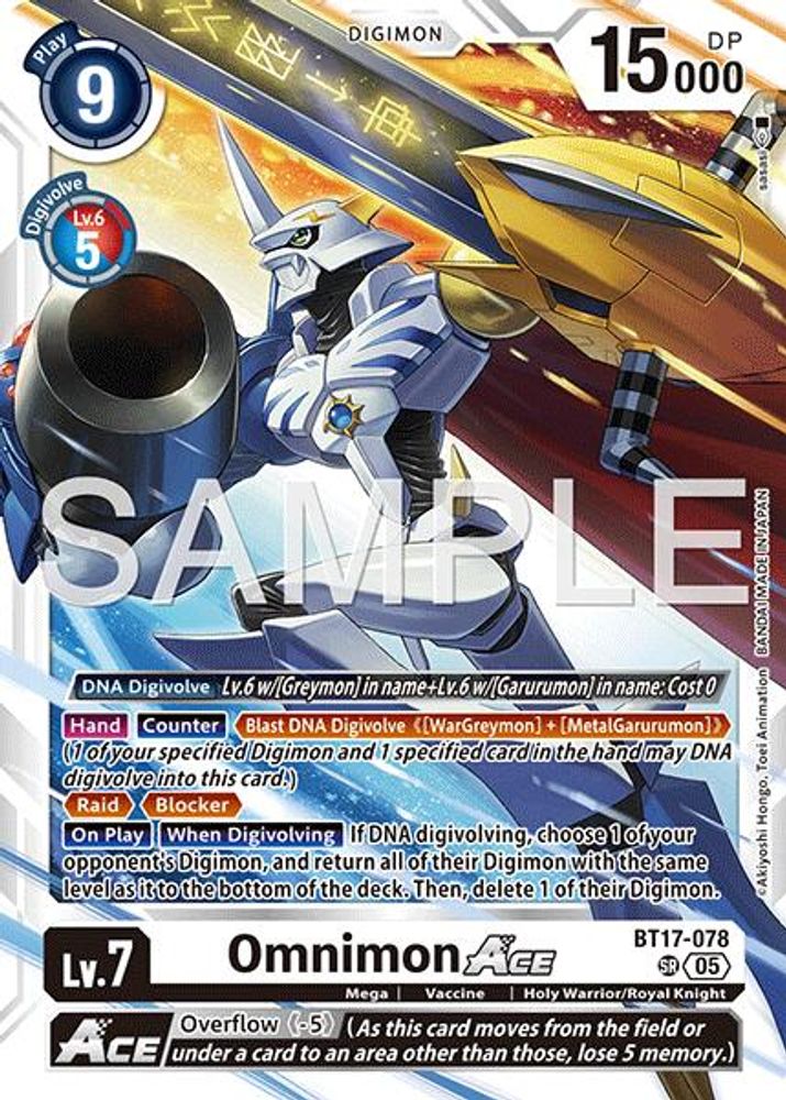 Omnimon ACE (Block 5 Reprint) - BT17-078 - Super Rare