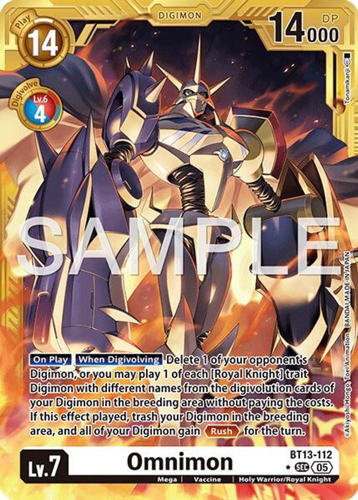 Omnimon - BT13-112 (Gold Border) - BT13-112 - Secret Rare