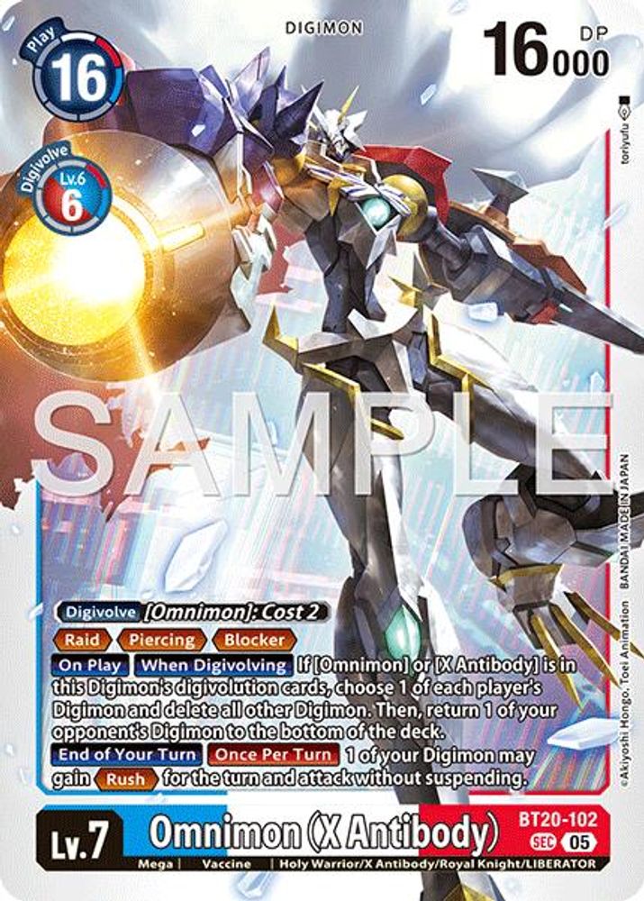 Omnimon (X Antibody) (Block 5 Reprint) - BT20-102 - Secret Rare