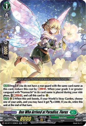 One Who Arrived at Paradise, Florus - DZ-BT11/038EN - Double Rare