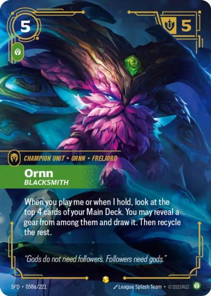 Ornn - Blacksmith (Alternate Art) - 058a/221 - Showcase
