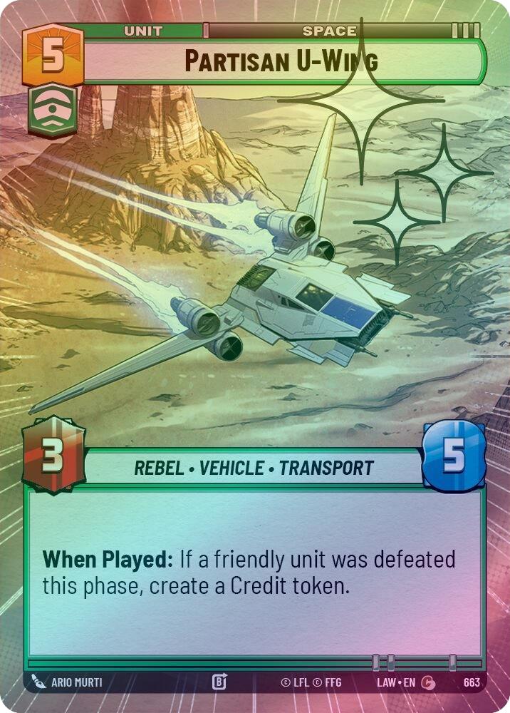 Partisan U-Wing (Hyperspace Foil) - 663 - Common (Foil)