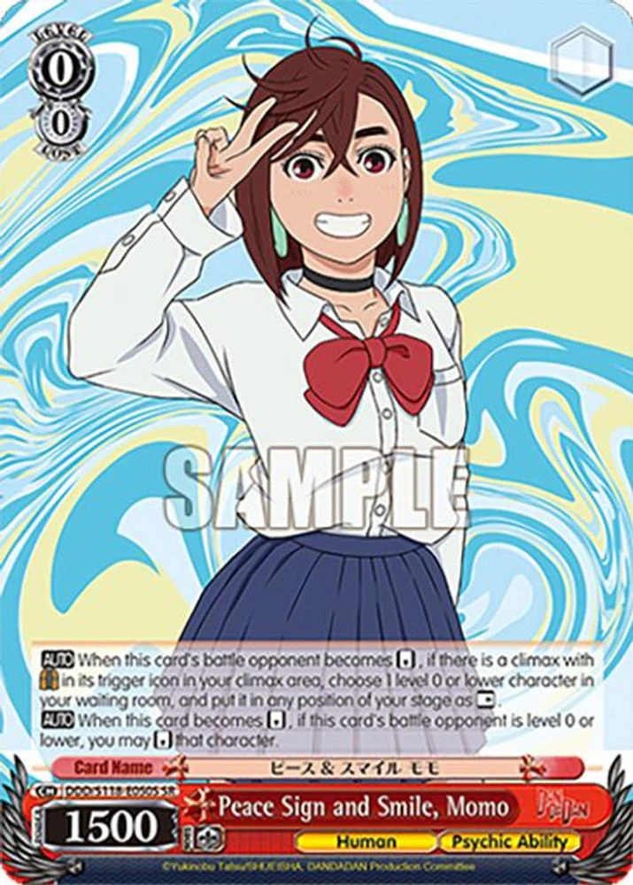 Peace Sign and Smile, Momo (SR) - DDD/S118-E050SSR - Super Rare