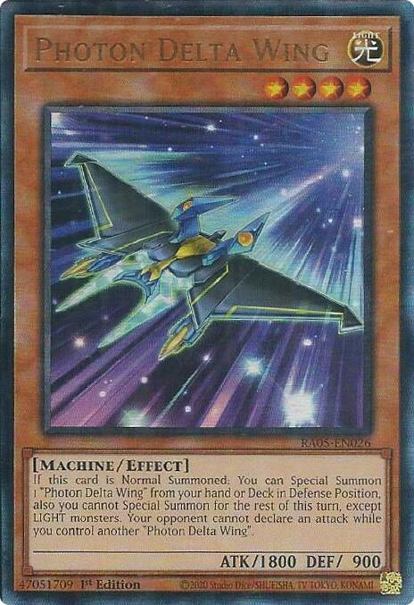 Photon Delta Wing (PUR) - RA05-EN026 - Prismatic Ultimate Rare - 1st Edition