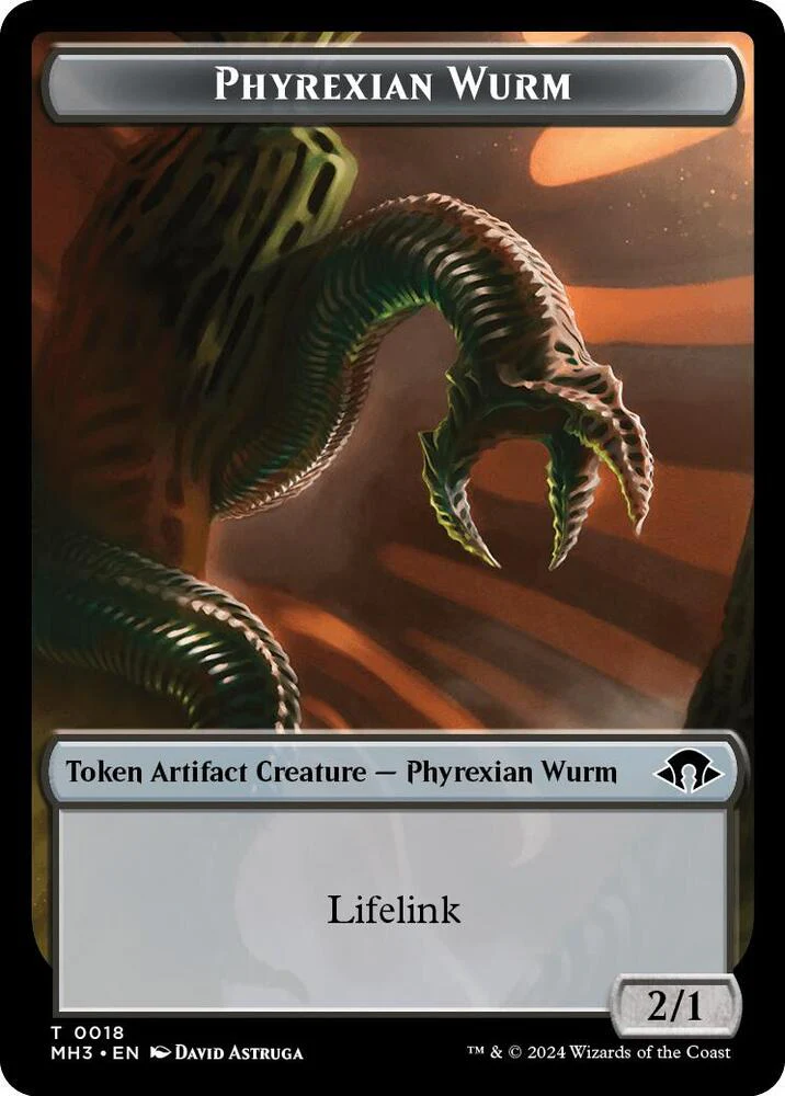 Phyrexian Wurm (018) // Phyrexian Germ Token (Foil) (TMH3)