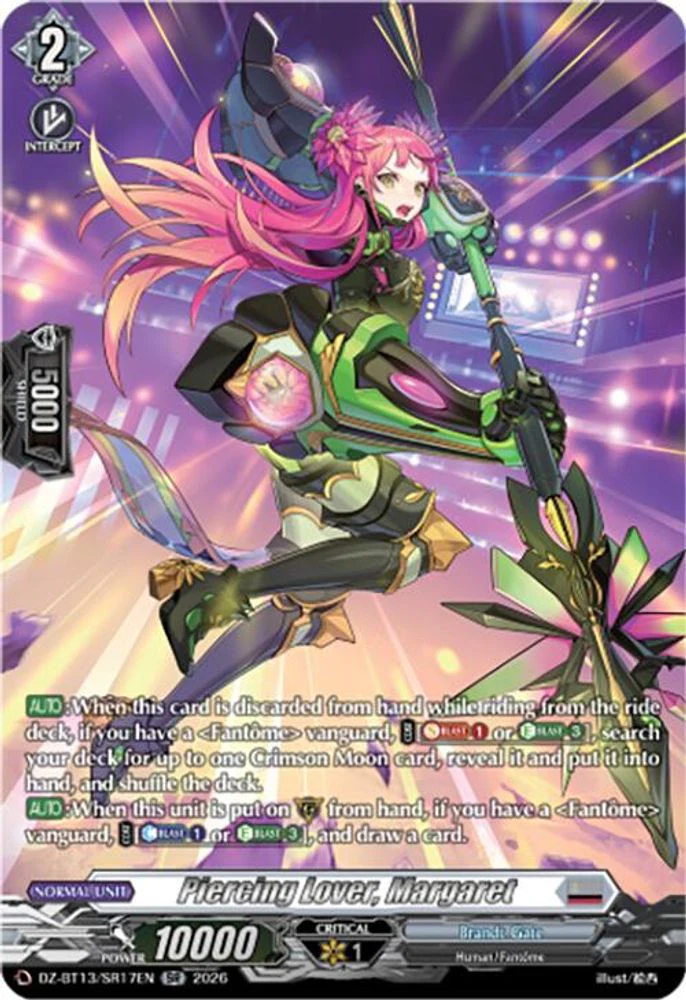 Piercing Lover, Margaret (SR) - DZ-BT13/SR17EN - Silver Rare