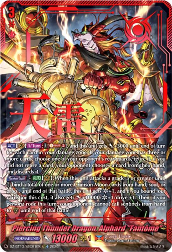 Piercing Thunder Dragon, Alphard "Fantome" (SEC) - DZ-BT13/SEC01EN - SEC