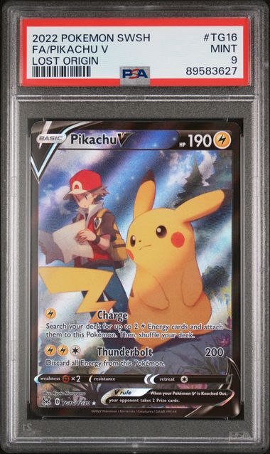 Pikachu V - Lost Origin - Full Art - PSA 9 Mint