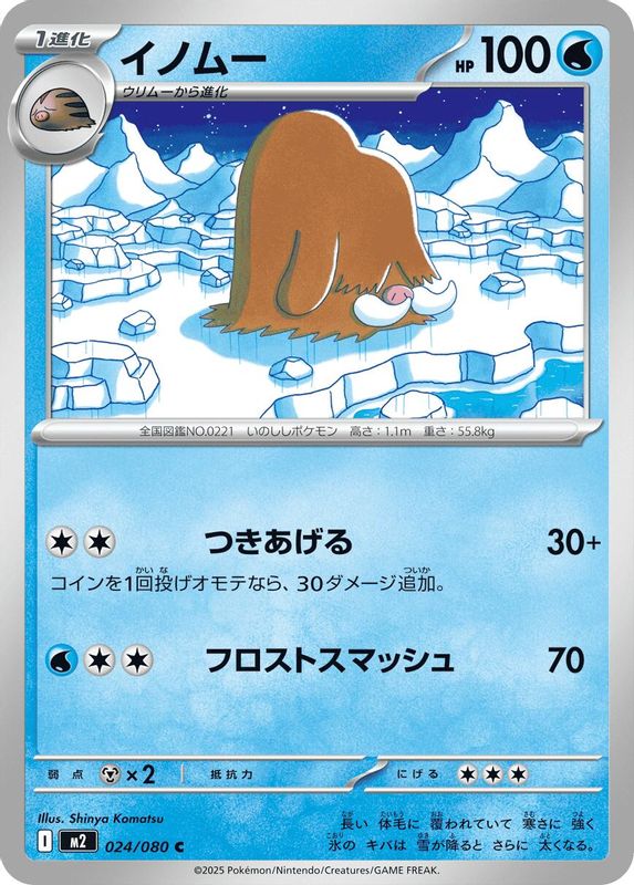 Piloswine (Japanese) - 024/080 - Common
