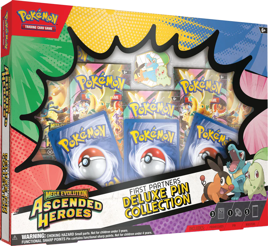 Pokemon - Mega Evolution - Ascended Heroes - First Partners Deluxe Pin Collection