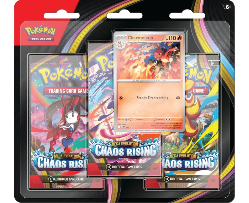 Pokemon - Mega Evolution - Chaos Rising - 3 Pack Blister