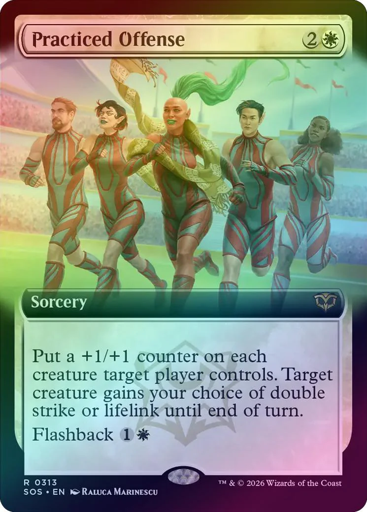 Practiced Offense - Extended Art (Foil) (SOS)