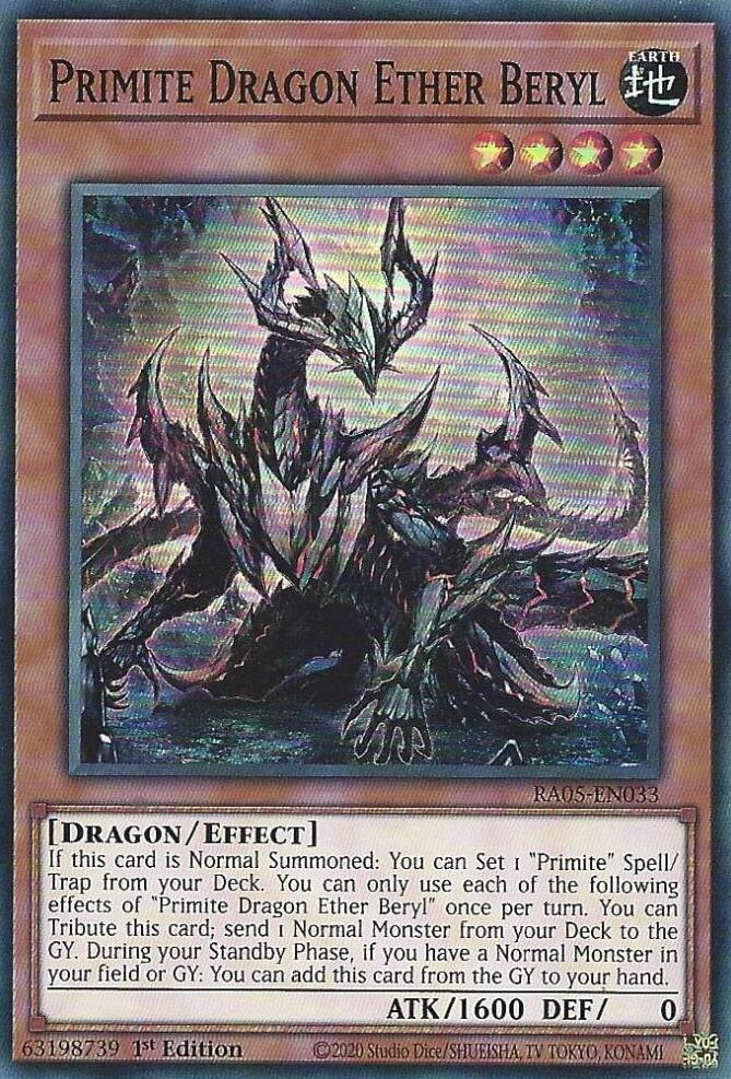 Primite Dragon Ether Beryl - RA05-EN033 - Super Rare - 1st Edition
