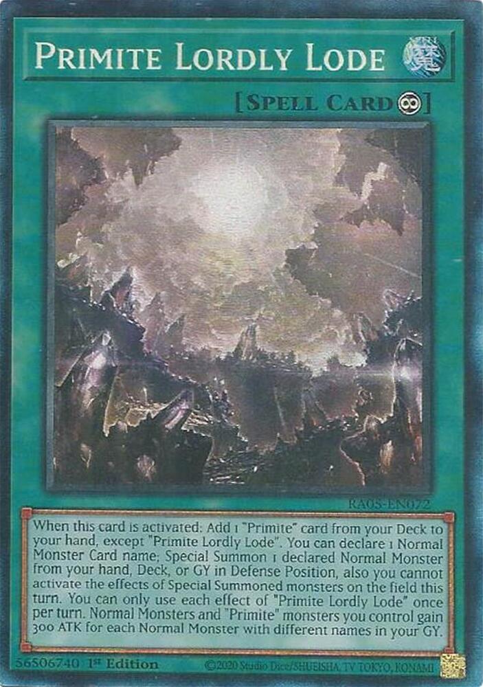 Primite Lordly Lode (PCR) - RA05-EN072 - Prismatic Collector's Rare - 1st Edition