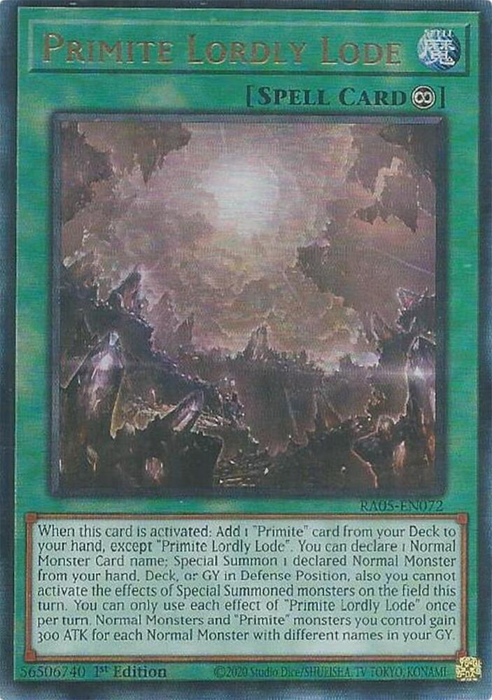 Primite Lordly Lode (PUR) - RA05-EN072 - Prismatic Ultimate Rare - 1st Edition