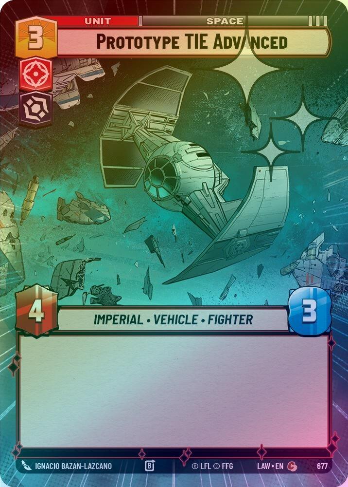 Prototype TIE Advanced (Hyperspace Foil) - 677 - Common (Foil)