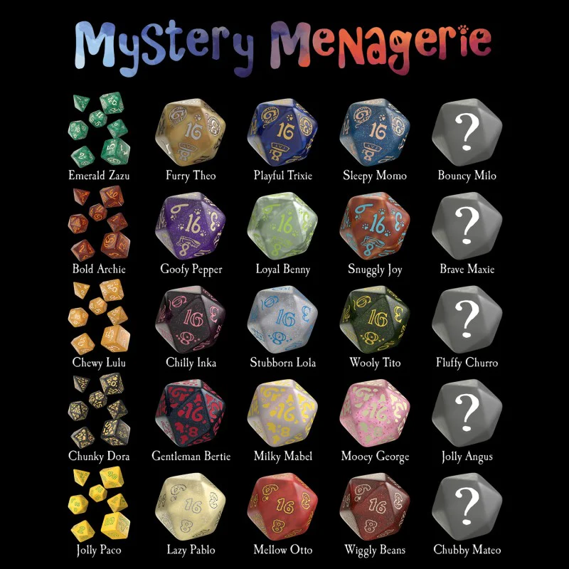 Q-Workshop - Mystery Menagerie Blind Dice Pack - Image 2