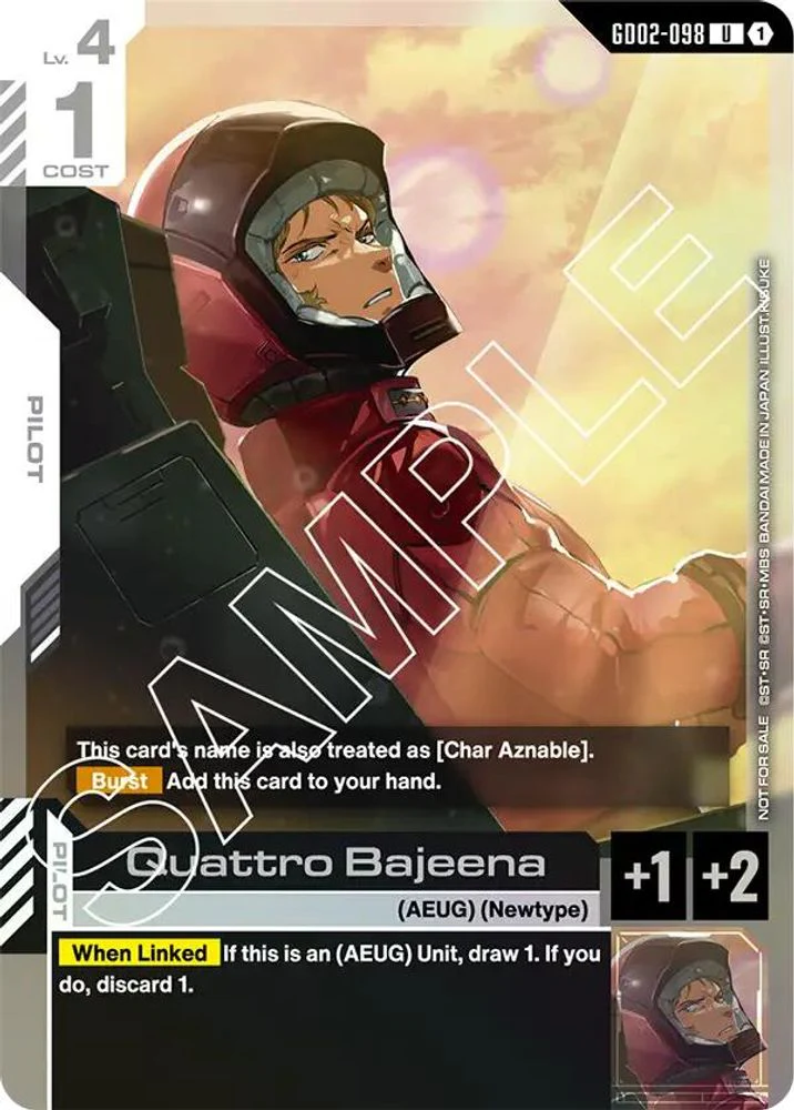 Quattro Bajeena (Store Tournament Participant Pack 02) - GD02-098 - Uncommon