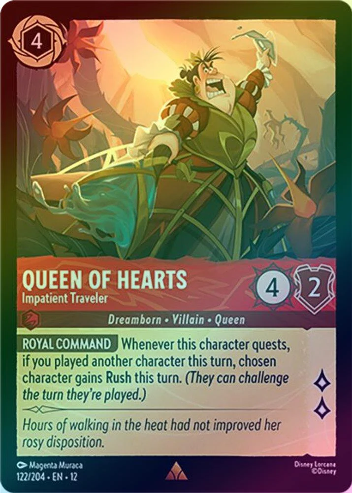 Queen of Hearts (Impatient Traveler) - 122/204 - Rare (Foil)
