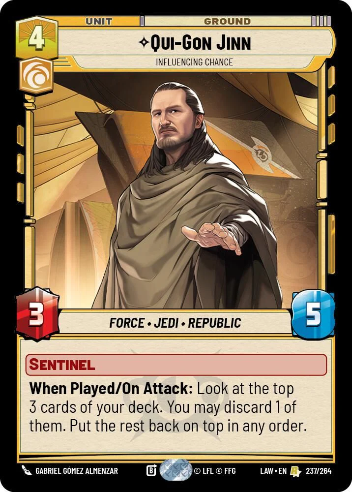 Qui-Gon Jinn - Influencing Chance - 237/264 - Rare