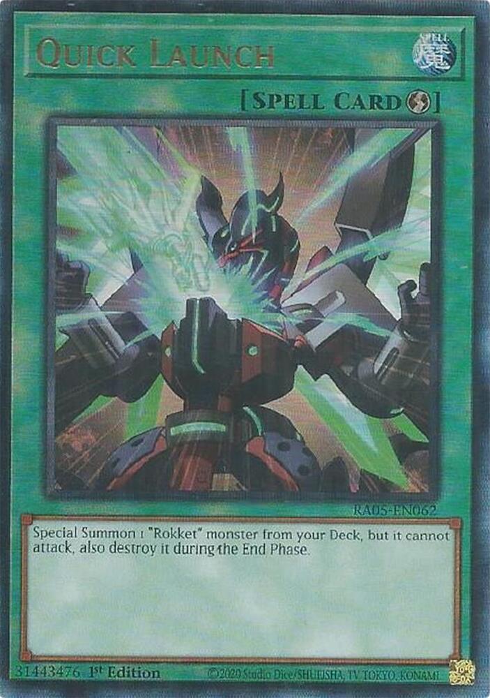 Quick Launch (PUR) - RA05-EN062 - Prismatic Ultimate Rare - 1st Edition