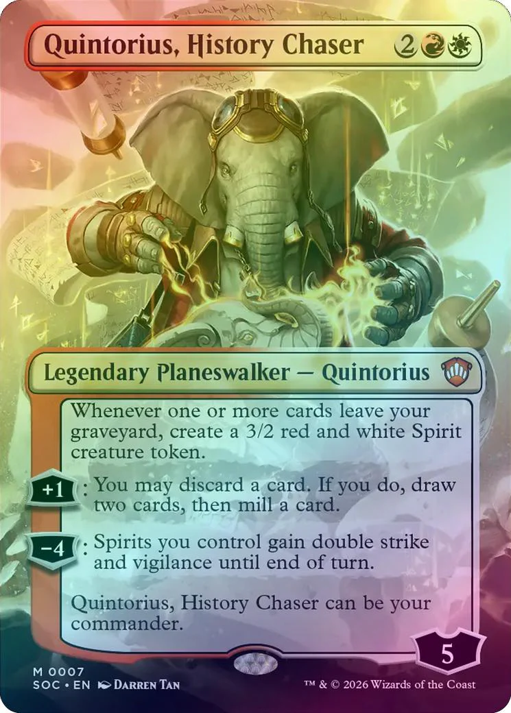 Quintorius, History Chaser - Borderless (Foil) (SOC)
